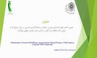 تعیین کننده های اجتماعی موثر بر سلامت و خودکارآمدی جنسی در زنان ازدواج کرده ایرانی: یک مطالعه پت آنالیز بر اساس مدل سازمان جهانی